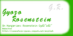 gyozo rosenstein business card